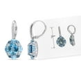 thumbnail image 5 of Blue and White Topaz Dangle Earrings in Sterling Silver, 5 of 5