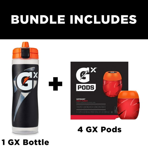 Gatorade GX Bottle with GX Thirst Quencher Concentrate Pods, 4