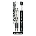 thumbnail image 1 of Zebra F-301 Ballpoint Pen, Retractable, Fine 0.7 mm, Black Ink, Stainless Steel/Black Barrel, 2/Pack, 1 of 8