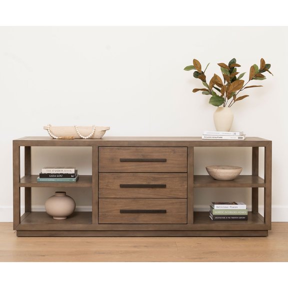 Marlow 74" Solid Wood Media TV Console, Natural