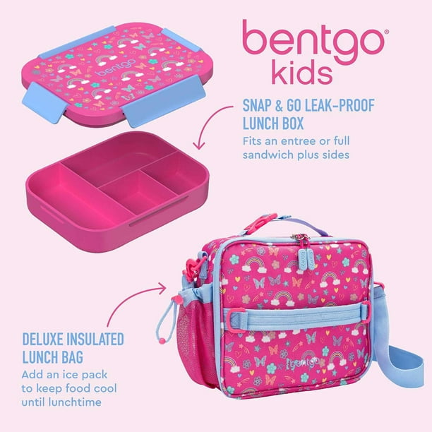 Bentgo 2-Piece Kids Snap & Go Lunch Set: Leak-Proof Lunch Box