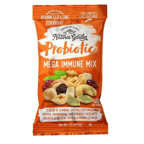 Nature's Garden Probiotic Immune Booster Trail Mix, Variety Pack
