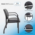 thumbnail image 6 of BOSS Office Fabric Upholstered Steel Frame Guest Arm Chair, 6 of 7
