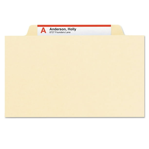 Smead 2/5 Cut Tab Six-Section Classification Folders with Divider