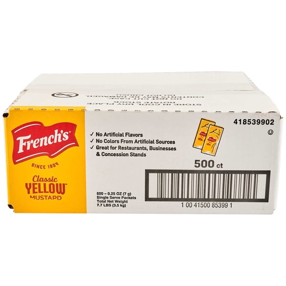 French's Mustard Single-Serve Packets, 5.5 g., 500 ct.