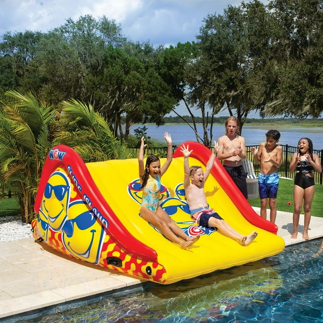 WOW Sports Floating Slide Island and Water Walkway Combo