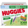 thumbnail image 1 of Huggies Natural Care Sensitive Baby Wipes, Fragrance Free, 17 pk., 1088 Wipes, 1 of 2