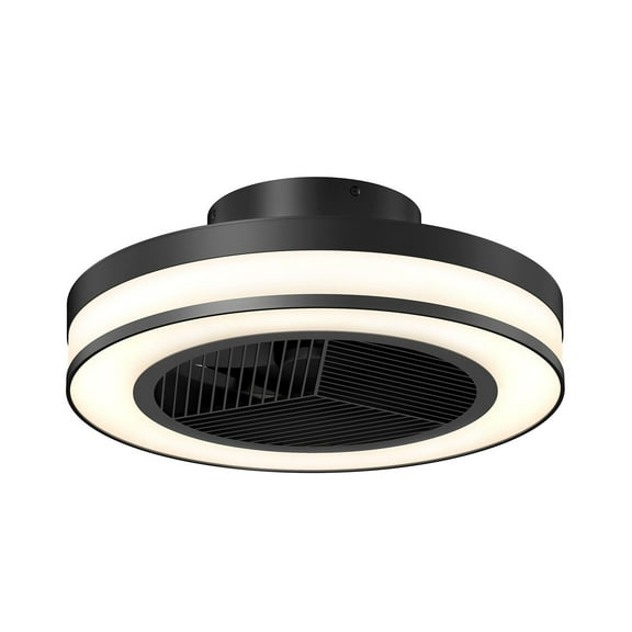 Artika Elton Fandelier Black with Remote Dimmable Light, 2700K-6000K