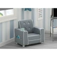 thumbnail image 2 of Delta Children Chelsea Kids' Upholstered Chair with Cup Holder, Soft Grey, 2 of 6