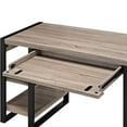 thumbnail image 5 of Urban Blend 60" Dual Shelf Wood Computer Desk with Power Strip - Driftwood, 5 of 7