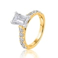 thumbnail image 2 of Lab Created Emerald Cut Diamond Ring in 18K Gold, 2 of 5