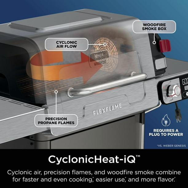 P.FSQ vp#5 （In Flames) Ninja FlexFlame 5-in-1 Propane Grill & Smoker Outdoor Cooking