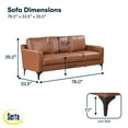 thumbnail image 6 of Serta Fleming Faux Leather Sofa, 6 of 6
