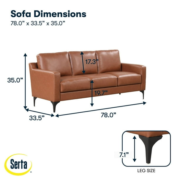 その他 CabCallawayACMEFurnitureDELMAR SOFA3P Serta Fleming Faux Leather Sofa - Samsclub.com