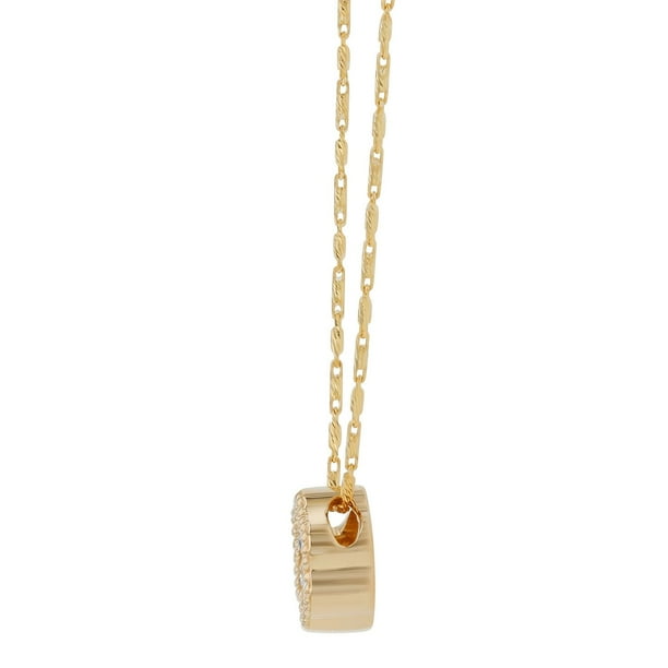 0.50 CT. TW. Round Cut Flower Diamond Pendant in 14K Gold