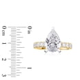 thumbnail image 4 of Lab Created Pear Cut Diamond Ring in 18K Gold, 4 of 5