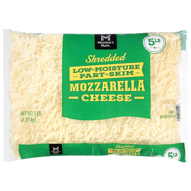 Member's Mark Part-Skim Shredded Mozzarella Cheese 5 lbs.