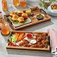 thumbnail interactive-video image 1 of Member's Mark Acacia Wood Rectangular Serving Trays, Set of 2, 1 of 5