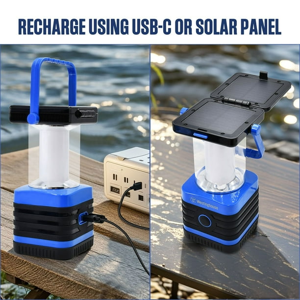 Westinghouse 1000 Lumen Solar Rechargeable LED Portable Lanterns