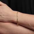 thumbnail image 4 of Solid Figaro Link Chain Bracelet in 14K Gold, 4 of 4