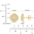 thumbnail image 8 of Diamond Cut Knot Stud Earrings in 14K Gold, 8 of 8