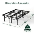 thumbnail image 4 of Zinus Night Therapy High-Profile SmartBase Platform Bed Frame, Various Sizes, 4 of 8
