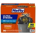 thumbnail image 1 of Hefty Ultra Strong Drawstring Trash Bags, Unscented 33 gal., 90 ct., 1 of 6