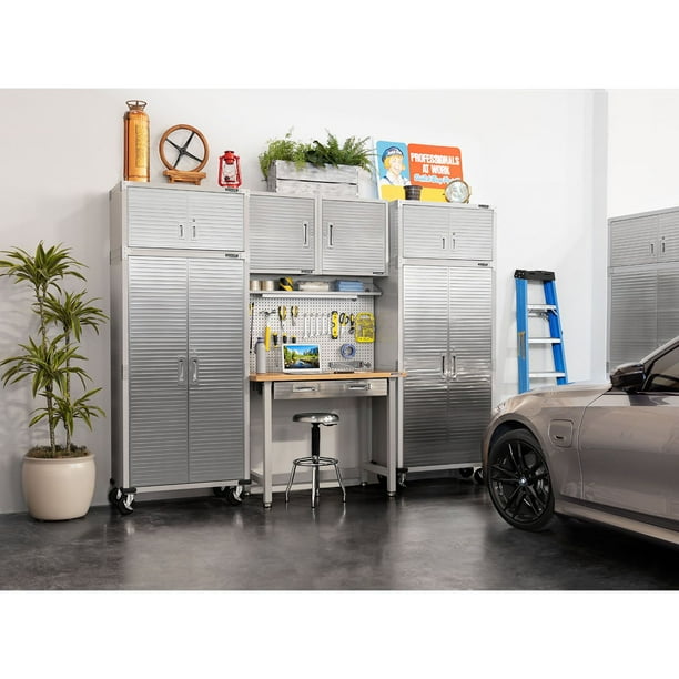 Seville Classics UltraHD 7-Piece Steel Garage Cabinet Storage Set