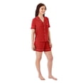 thumbnail image 2 of DreamMark Women's 2-Piece Short Sleeve and Short Notch Collar Pajama Set, 2 of 11