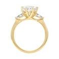 thumbnail image 3 of Pear Cut Lab Created Gemstone 3-Stone Ring in 14K Gold, 3 of 7