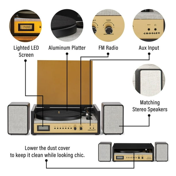 user_45cd8961 専用　P3 Galaxy 、REVO11.8セット Crosley Coda Record Player with Speakers - Samsclub.com