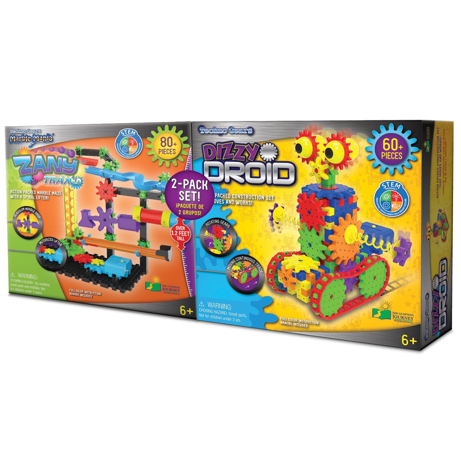 The Learning Journey Techno Gears STEM Construction 2 Pack Set