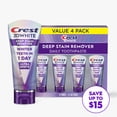 thumbnail image 1 of Crest 3D White Deep Stain Remover Whitening Toothpaste, 2.1 oz., 4 pk., 1 of 9