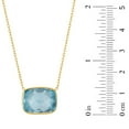 thumbnail image 5 of Cushion Cut Gemstone Bezel Set Necklace in 14K Gold, 5 of 5