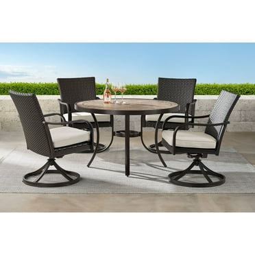 Member's Mark Heritage Round Dining Set with Sunbrella Fabric, 5pc