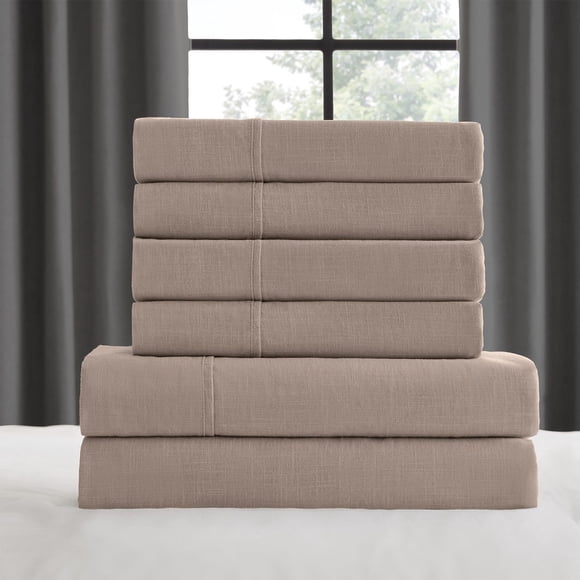 Member's Mark Washed Cotton Textured Sheet Set, Assorted Sizes