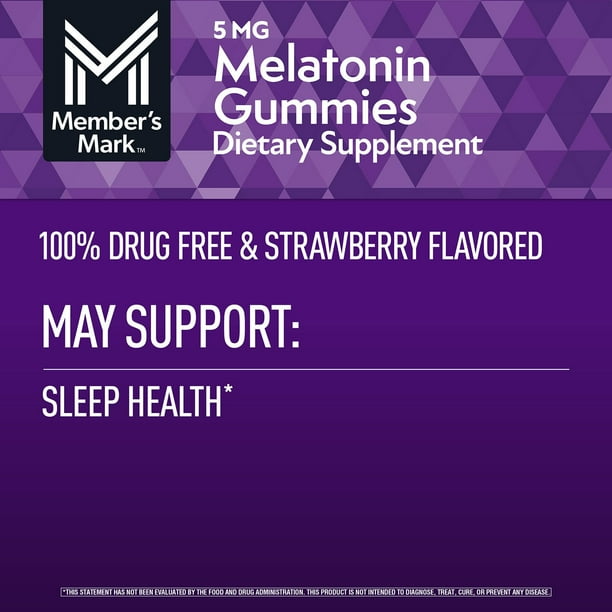 melatonin cigarette Member’s Mark Melatonin Gummies, 5 mg, Strawberry, 200 ct