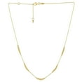 thumbnail image 2 of Round & Square Bead Station Necklace in 14K Gold, 2 of 6
