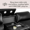 thumbnail image 3 of Member's Mark Maxwell Power Reclining Theater Sofa with Drop Table, Black, 3 of 10