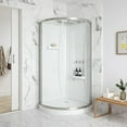 thumbnail image 6 of Breeze 34” x 34” x 77” Corner Shower Kit with Clear Glass, Walls, Base and Hardware, 6 of 21