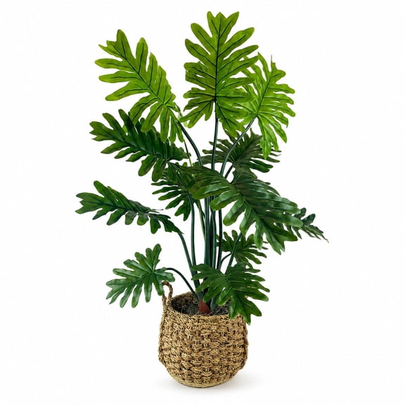 Artificial 54" Philo in Handwoven Basket - Natural or Bi-Color Baskets