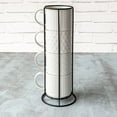 thumbnail image 2 of Over and Back 5-Piece Embossed Stackable Mug Set With Rack, 2 of 5