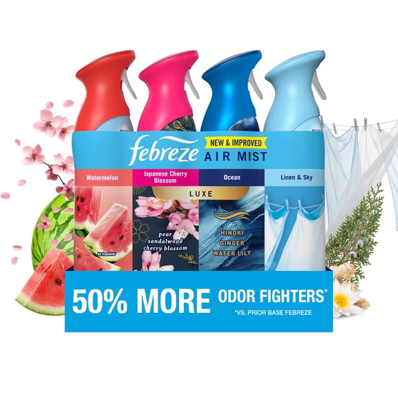 Febreze Air Mist Air Freshener Spray, Mixed Scent, 4ct., 32.4 oz.