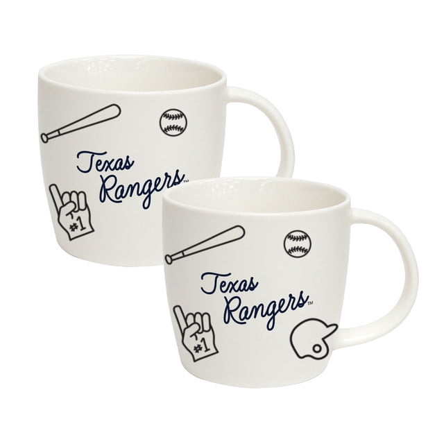 Logo Brands Texas Rangers 18oz Playmaker Mug Bundle