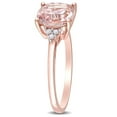 thumbnail image 4 of Morganite and Diamond Accent Cocktail Ring in 14K Gold, 4 of 6
