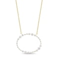 thumbnail image 1 of 0.80 CT. T.W. Open Oval Round Cut Diamond Necklace in 14K Gold, 1 of 6