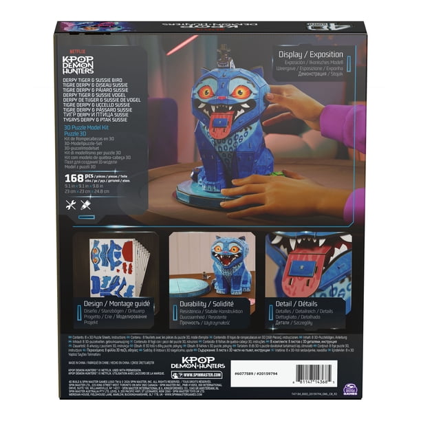 4D Build, KPop Demon Hunters Derpy Tiger & Sussie Bird 3D Puzzle