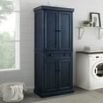 thumbnail image 4 of Crosley Furniture Seaside Coastal Pantry Storage Cabinet with Shelves, 4 of 19