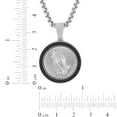 thumbnail image 5 of 0.23 CT. T.W. Black Diamond Stainless Steel Praying Hands Pendant, 5 of 5
