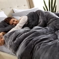 thumbnail image 2 of The Big Cozy Plush Comforter, 106" x 94", 2 of 5